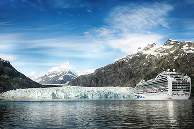 Princess Cruise ship in Glacier Bay Alaska