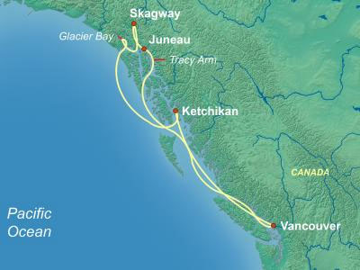 Holland America Round Alaska Cruise Itinerary