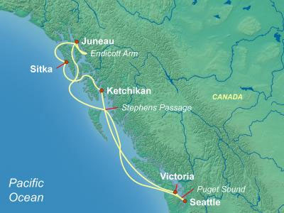 Holland America Alaska Cruise Itinerary Map