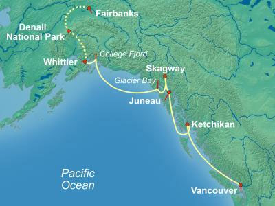 Holland America Classic Denali Alaska Cruise Tour D8C