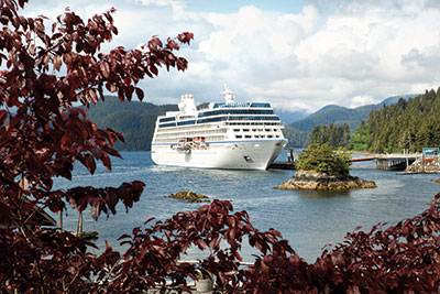 Oceania Cruise Line Docked in Alaska